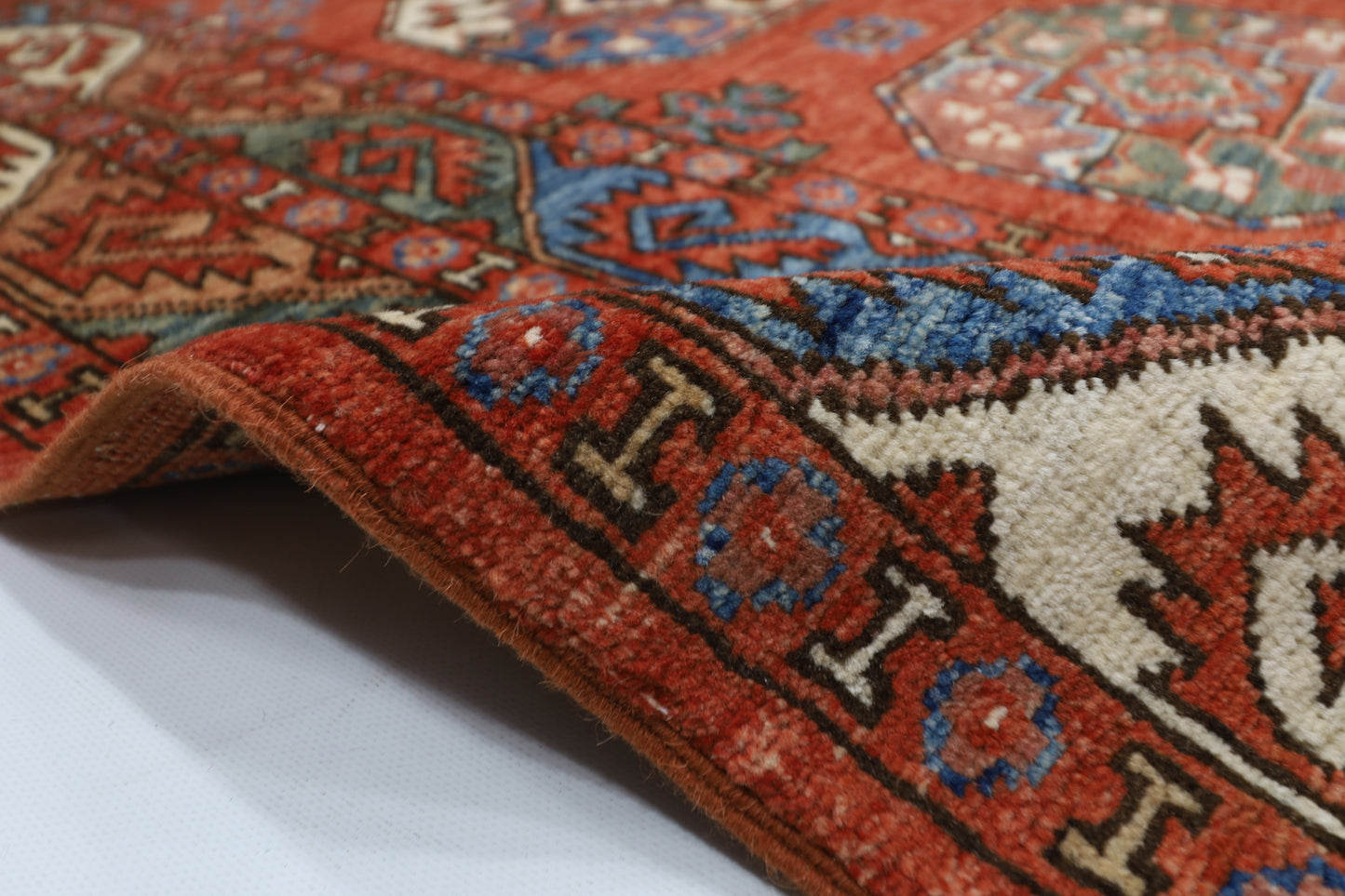 242 x 302 cm | Oriental Ersari Bokhara Red Area Rug Afghan Hand Knotted veg Dye Wool Carpet