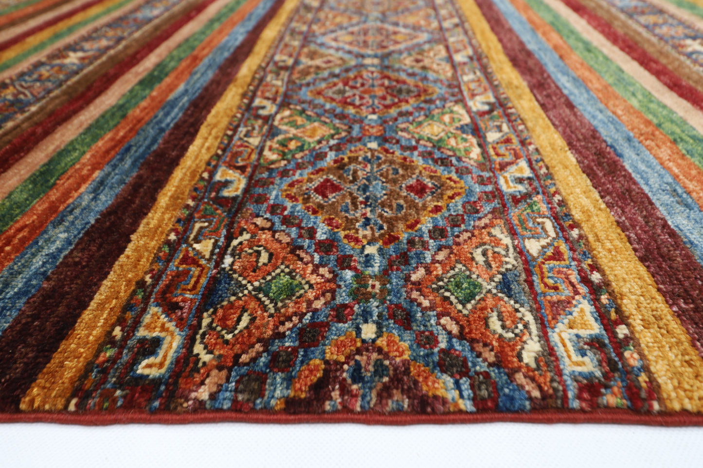 208 x 298 cm | Oriental Khorjun Red Area Rug Afghan Hand Knotted Veg Dye Wool carpet