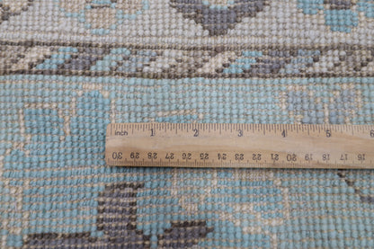 276 x 364 cm | Oushak Gray Afghan Hand Knotted Carpet