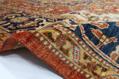 202 x 292 cm | Oriental heriz Red Area Rug Afghan Hand Knotted Veg Dye Wool carpet