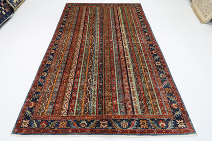 186 x 283 cm | Oriental Shall Style Area Rug Afghan Hand Knotted Veg Dye Wool carpet