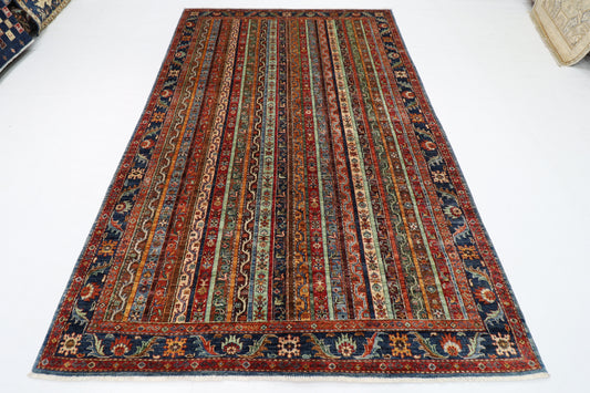 186 x 283 cm | Oriental Shall Style Area Rug Afghan Hand Knotted Veg Dye Wool carpet