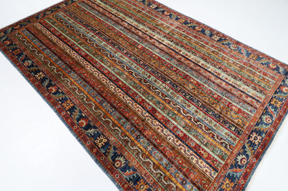 186 x 283 cm | Oriental Shall Style Area Rug Afghan Hand Knotted Veg Dye Wool carpet