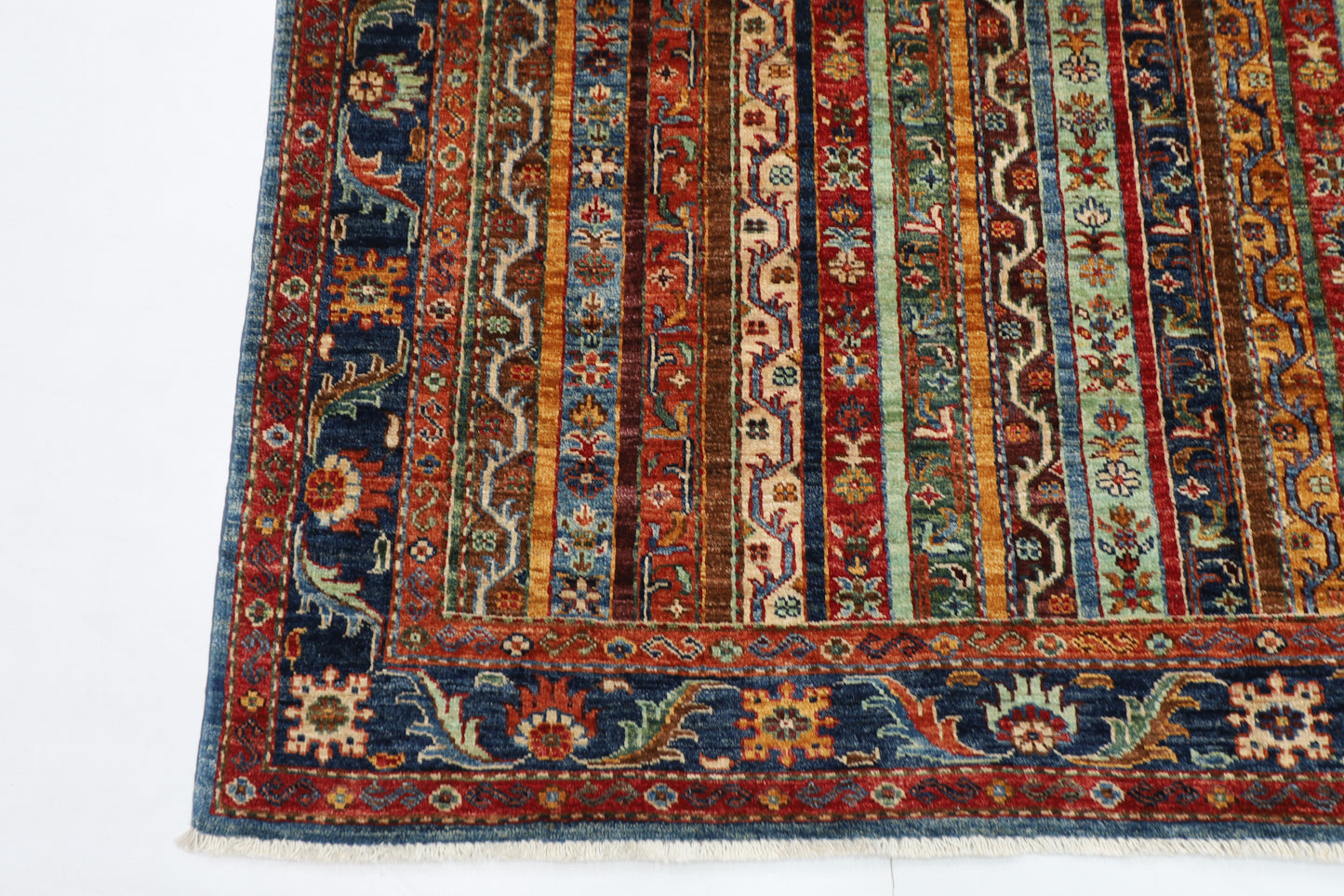 186 x 283 cm | Oriental Shall Style Area Rug Afghan Hand Knotted Veg Dye Wool carpet