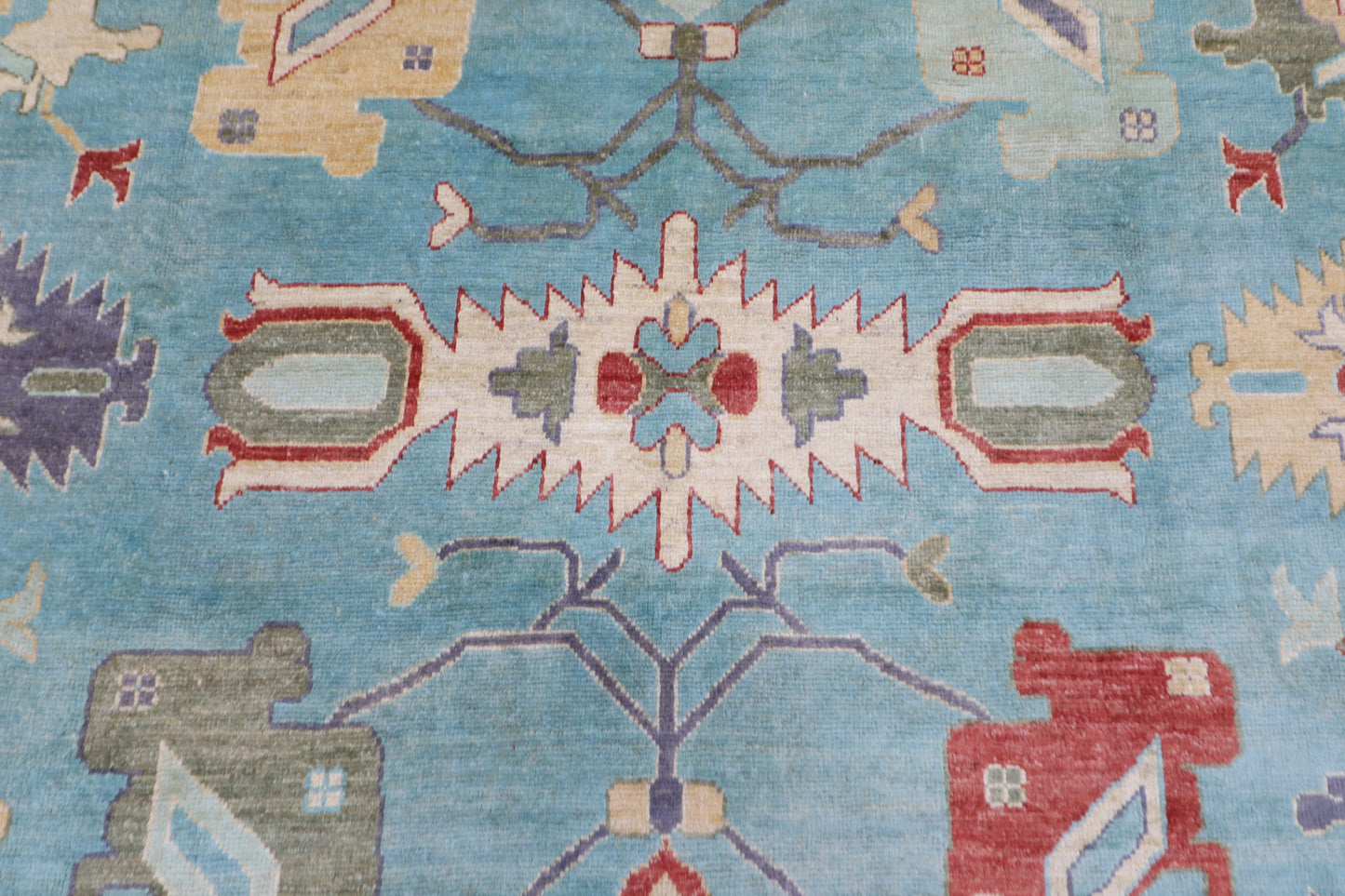 274 x 374 cm | Oushak Afghan Hand Knotted Carpet