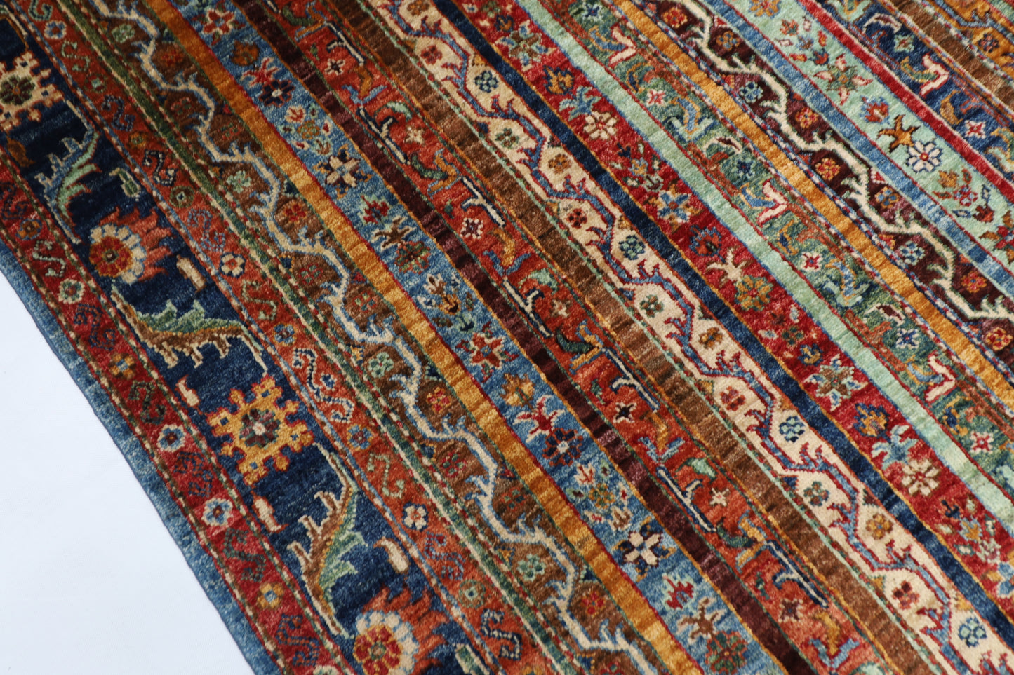 186 x 283 cm | Oriental Shall Style Area Rug Afghan Hand Knotted Veg Dye Wool carpet