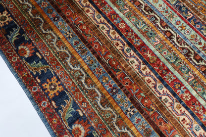 186 x 283 cm | Oriental Shall Style Area Rug Afghan Hand Knotted Veg Dye Wool carpet