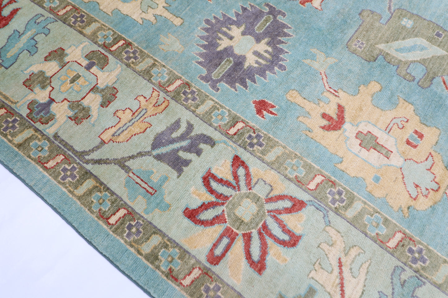 274 x 374 cm | Oushak Afghan Hand Knotted Carpet