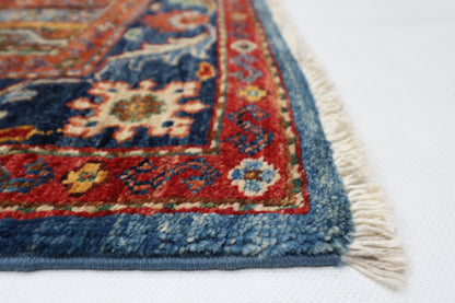 186 x 283 cm | Oriental Shall Style Area Rug Afghan Hand Knotted Veg Dye Wool carpet