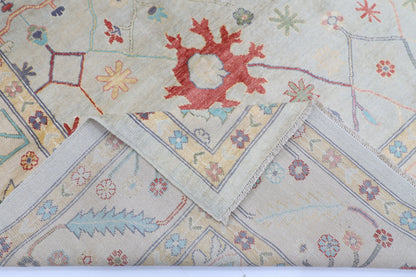 276 x 364 cm | Oushak Afghan Hand Knotted Carpet