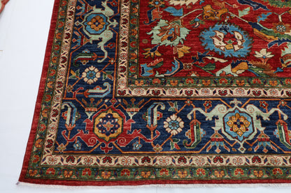 359 x 446 cm | Aryana Red Afghan Hand Knotted Carpet