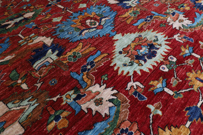 359 x 446 cm | Aryana Red Afghan Hand Knotted Carpet