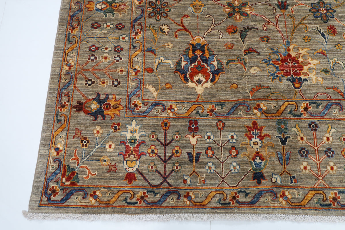 267 x 377 cm | Grey Afghan Veg Dye Wool carpet