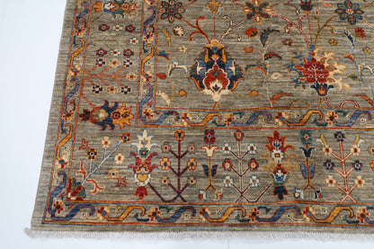 267 x 377 cm | Grey Afghan Veg Dye Wool carpet