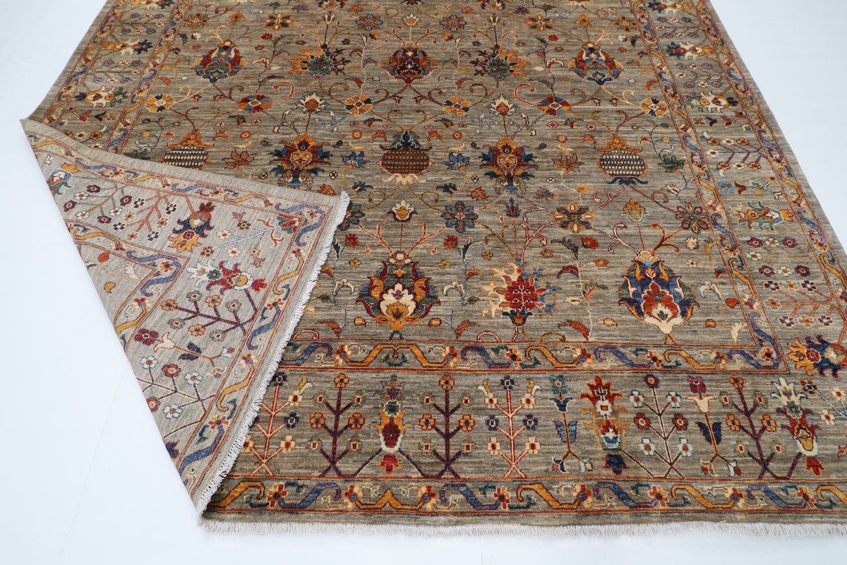 267 x 377 cm | Grey Afghan Veg Dye Wool carpet