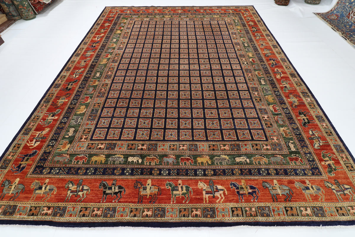 273 x 360 cm | Pazyryk Afghan Veg Dye Wool carpet