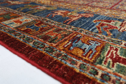 129 x 180 cm | Oriental Animal Area Rug Afghan Hand Knotted Veg Dye Wool carpet