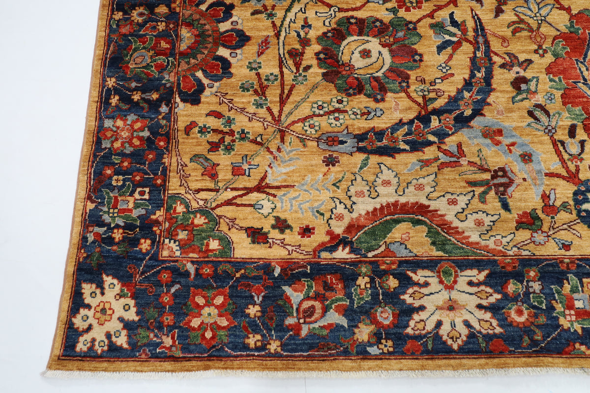 272 x 362 cm | Sickle Leaf Afghan Veg Dye Wool carpet