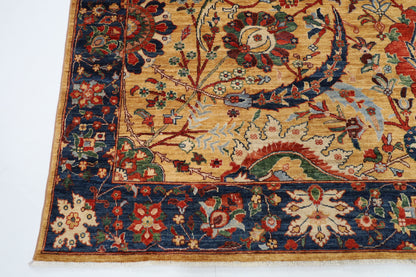 272 x 362 cm | Sickle Leaf Afghan Veg Dye Wool carpet