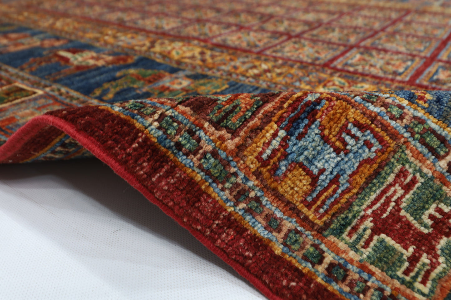 129 x 180 cm | Oriental Animal Area Rug Afghan Hand Knotted Veg Dye Wool carpet