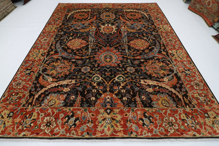 250 x 306 cm | Oriental Bidjar brown Area Rug Afghan Hand Knotted veg Dye Wool Carpet