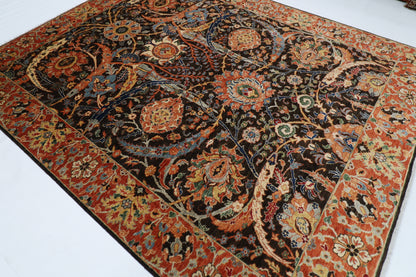 250 x 306 cm | Oriental Bidjar brown Area Rug Afghan Hand Knotted veg Dye Wool Carpet