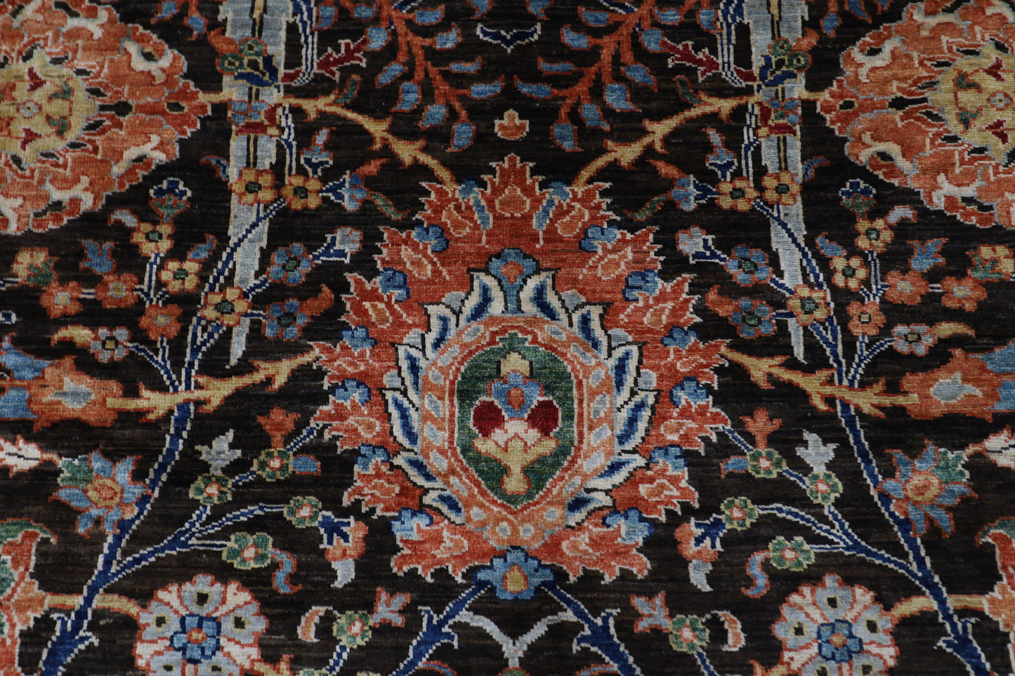 250 x 306 cm | Oriental Bidjar brown Area Rug Afghan Hand Knotted veg Dye Wool Carpet