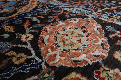 250 x 306 cm | Oriental Bidjar brown Area Rug Afghan Hand Knotted veg Dye Wool Carpet