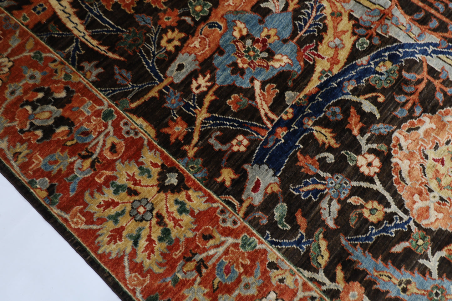 250 x 306 cm | Oriental Bidjar brown Area Rug Afghan Hand Knotted veg Dye Wool Carpet