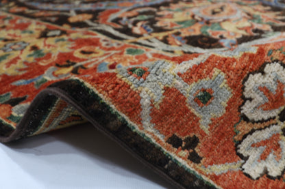 250 x 306 cm | Oriental Bidjar brown Area Rug Afghan Hand Knotted veg Dye Wool Carpet