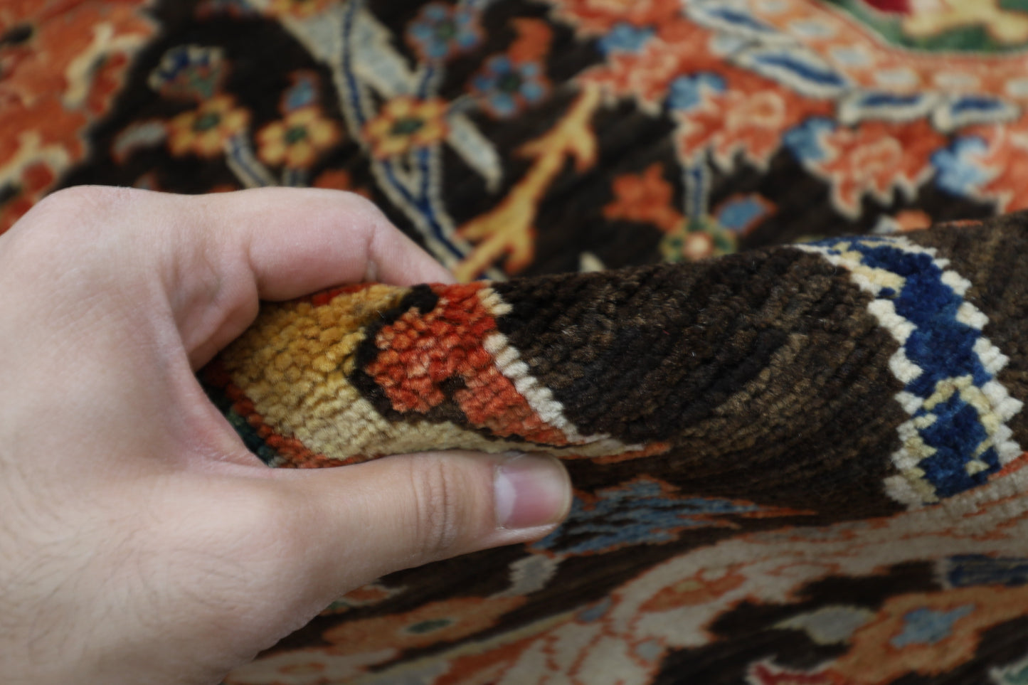 250 x 306 cm | Oriental Bidjar brown Area Rug Afghan Hand Knotted veg Dye Wool Carpet