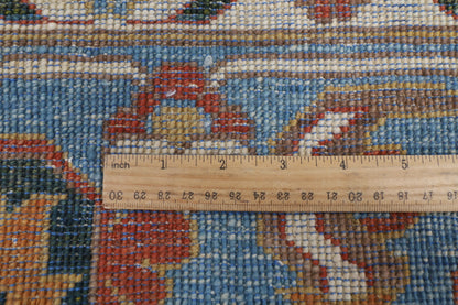 249 x 296 cm | Blue Tribal Afghan Veg Dye Wool carpet