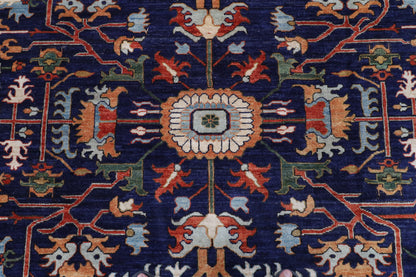 275 x 362 cm | Navy Blue Afghan Veg Dye Wool carpet