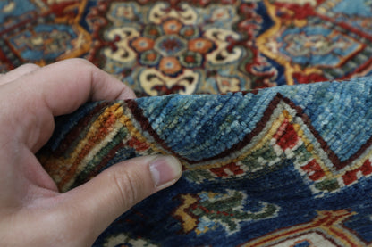 150 x 204 cm | Oriental Heriz Blue Area Rug Afghan Hand Knotted Veg Dye Wool carpet