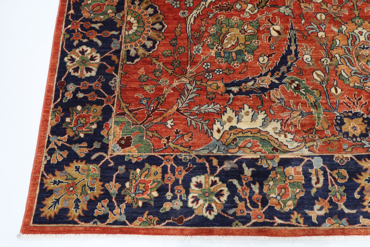 274 x 368 cm | Sickle Leaf Afghan Veg Dye Wool carpet