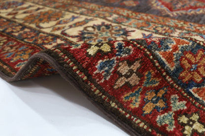 200 x 290 cm | Kazak Grey Afghan Hand Knotted Carpet
