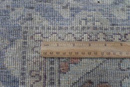 244 x 296 cm | Oriental balochi Style gray Area Rug Afghan Hand Knotted veg Dye Wool Carpet