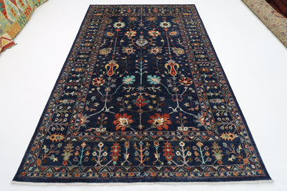 202 x 295 cm | Sultani Blue Afghan Hand Knotted Carpet