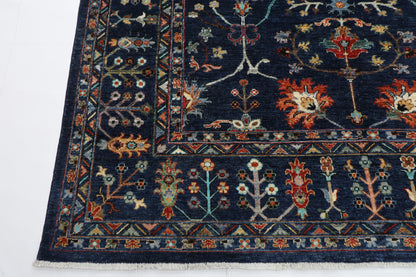 202 x 295 cm | Sultani Blue Afghan Hand Knotted Carpet
