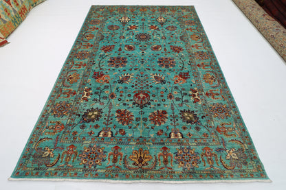 202 x 298 cm | Sultani Turquoise Afghan Hand Knotted Carpet