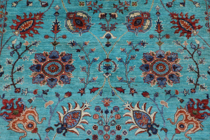 202 x 298 cm | Sultani Turquoise Afghan Hand Knotted Carpet