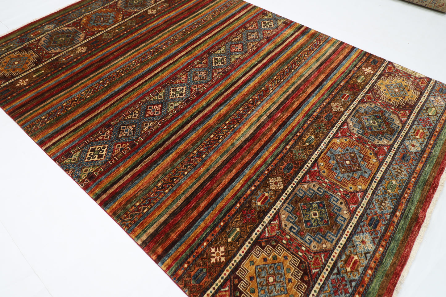 206 x 306 cm | Khorjun Afghan Hand Knotted Carpet