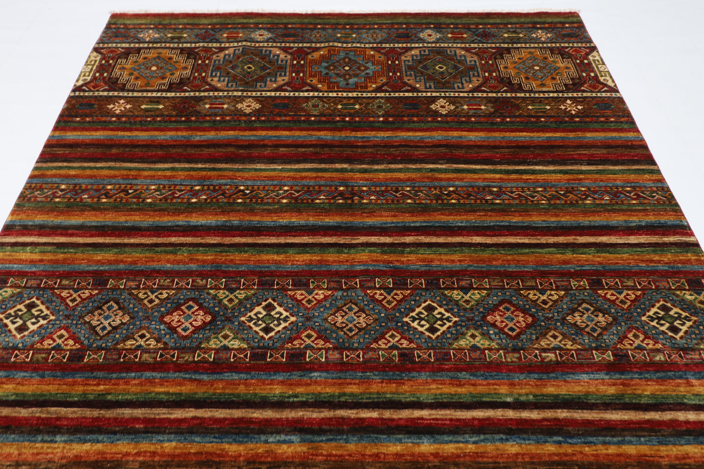 206 x 306 cm | Khorjun Afghan Hand Knotted Carpet