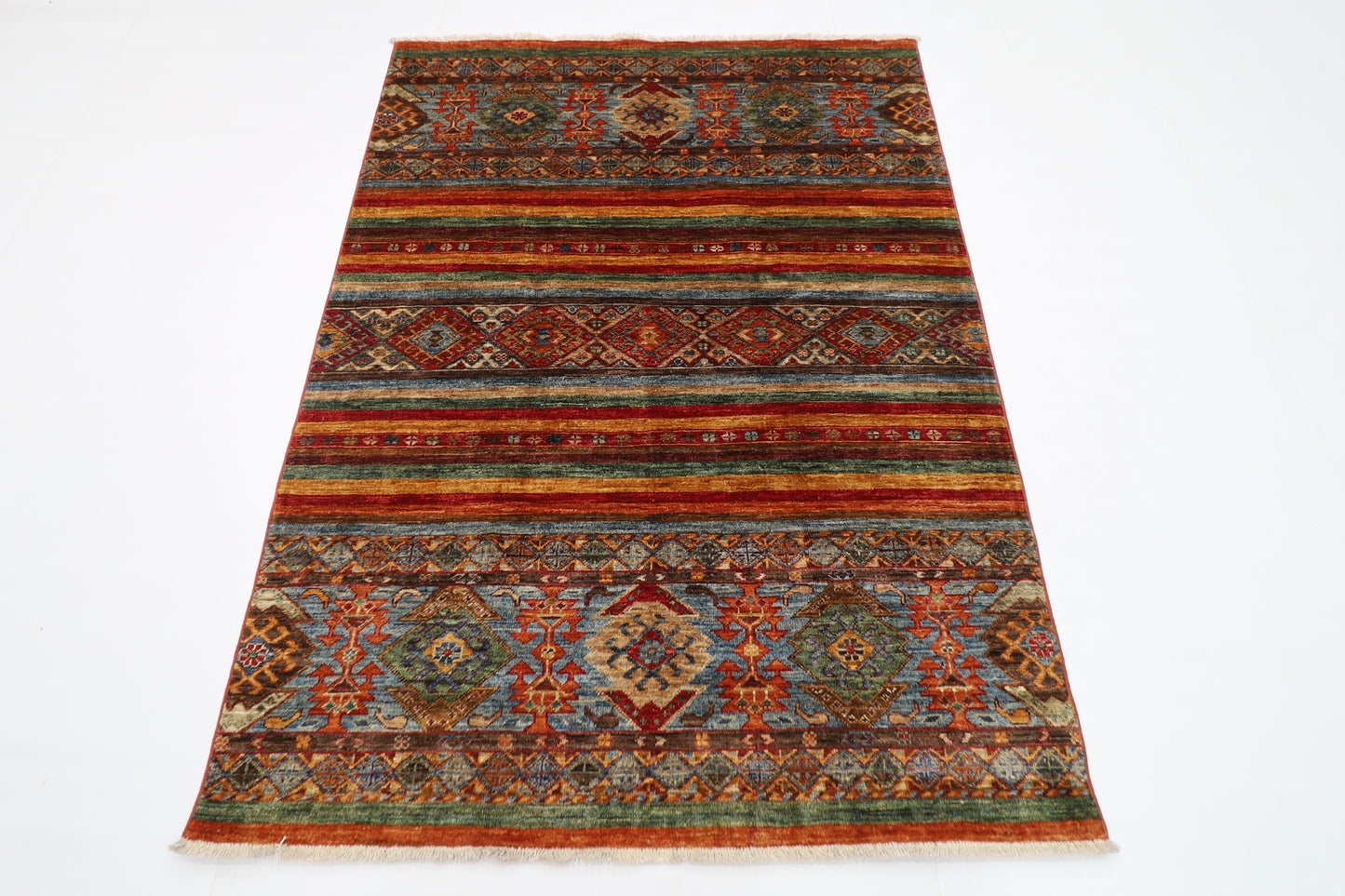 130 x 175 cm | Khorjun Afghan Hand Knotted Carpet