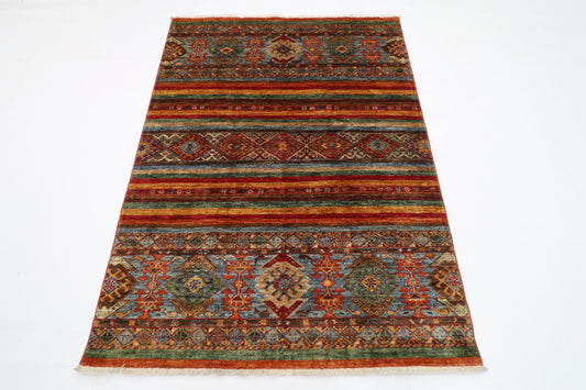 130 x 175 cm | Khorjun Afghan Hand Knotted Carpet