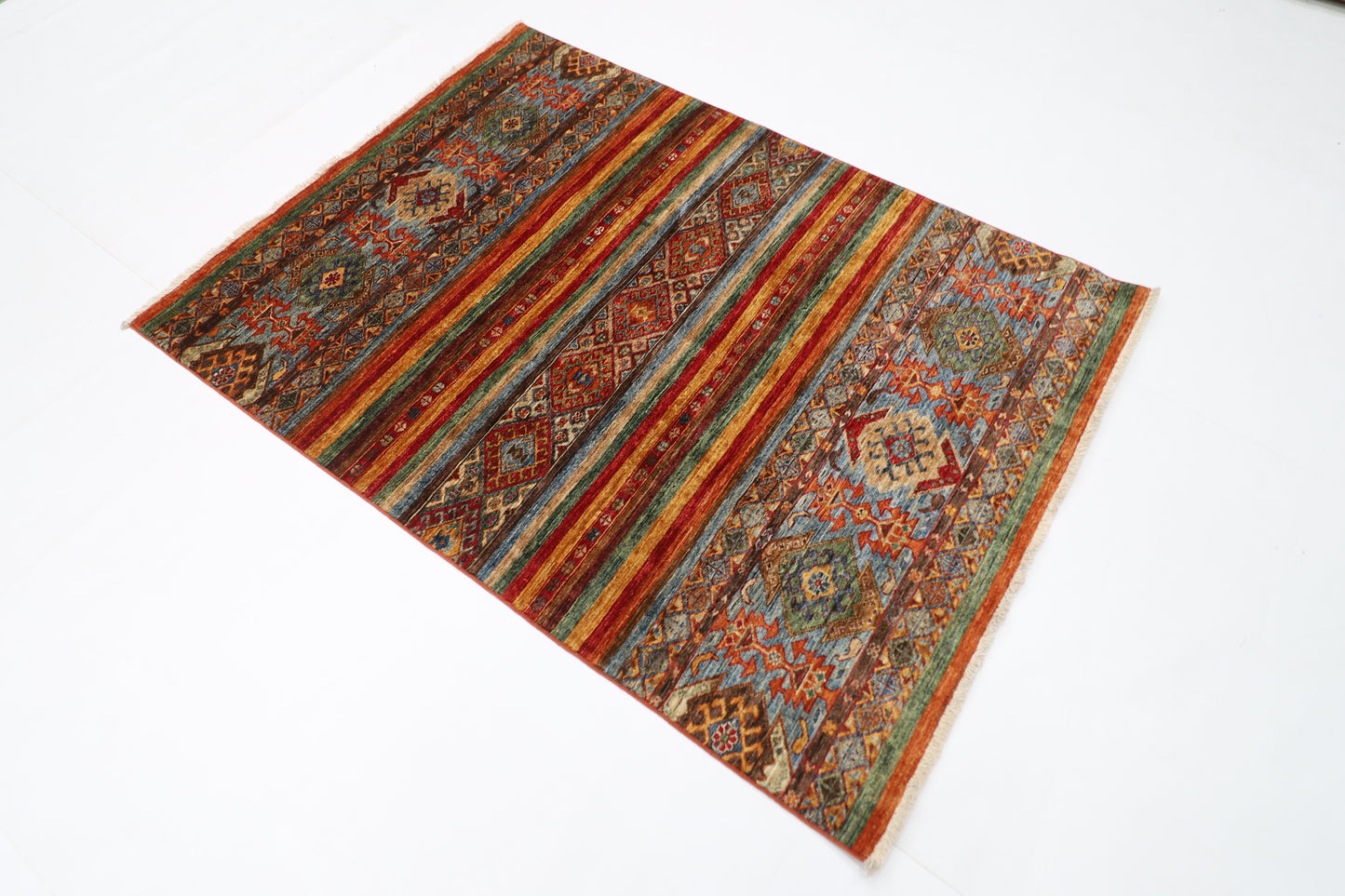 130 x 175 cm | Khorjun Afghan Hand Knotted Carpet