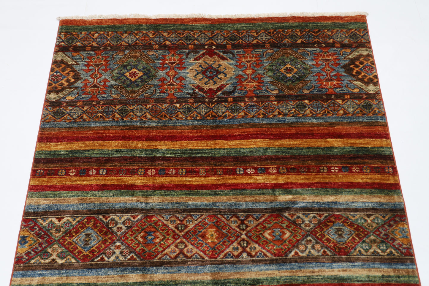130 x 175 cm | Khorjun Afghan Hand Knotted Carpet