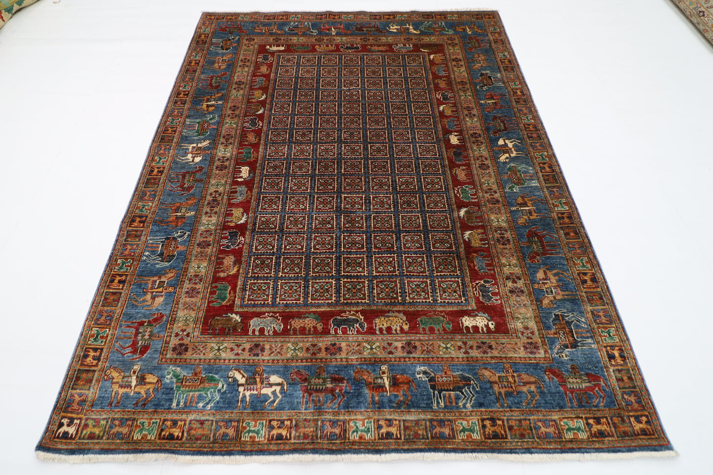 178 x 233 cm | Pazyryk Afghan Hand Knotted Carpet