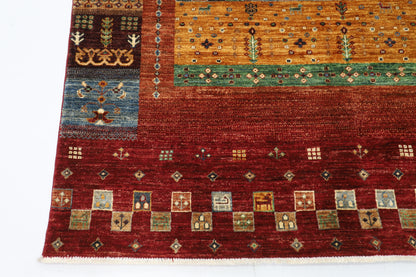 156 x 205 cm | Oriental Gabbeh Area Rug Afghan Hand Knotted Veg Dye Wool carpet