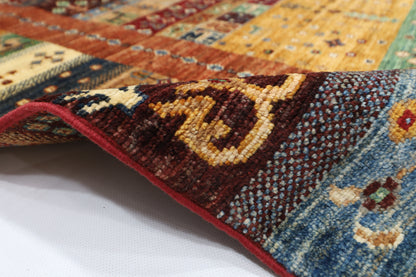 156 x 205 cm | Oriental Gabbeh Area Rug Afghan Hand Knotted Veg Dye Wool carpet